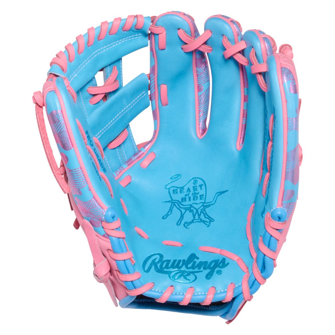 Rawlings Heart of the Hide PROR315-32CBP Color Sync 10.0 Baseball Glove blue/pink