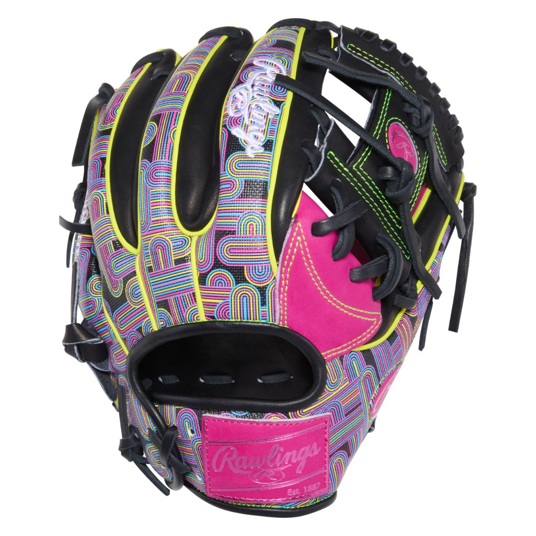 Rawlings Heart of the Hide PROR934-2BEB Color Sync 10.0 Baseball Glove fuchsia/black