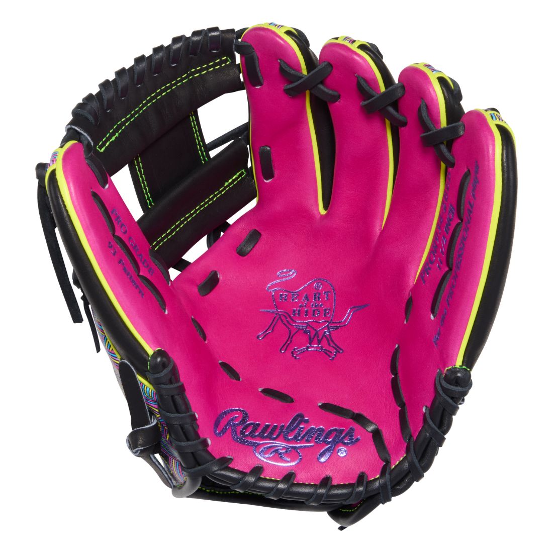 Rawlings Heart of the Hide PROR934-2BEB Color Sync 10.0 Baseball Glove fuchsia/black