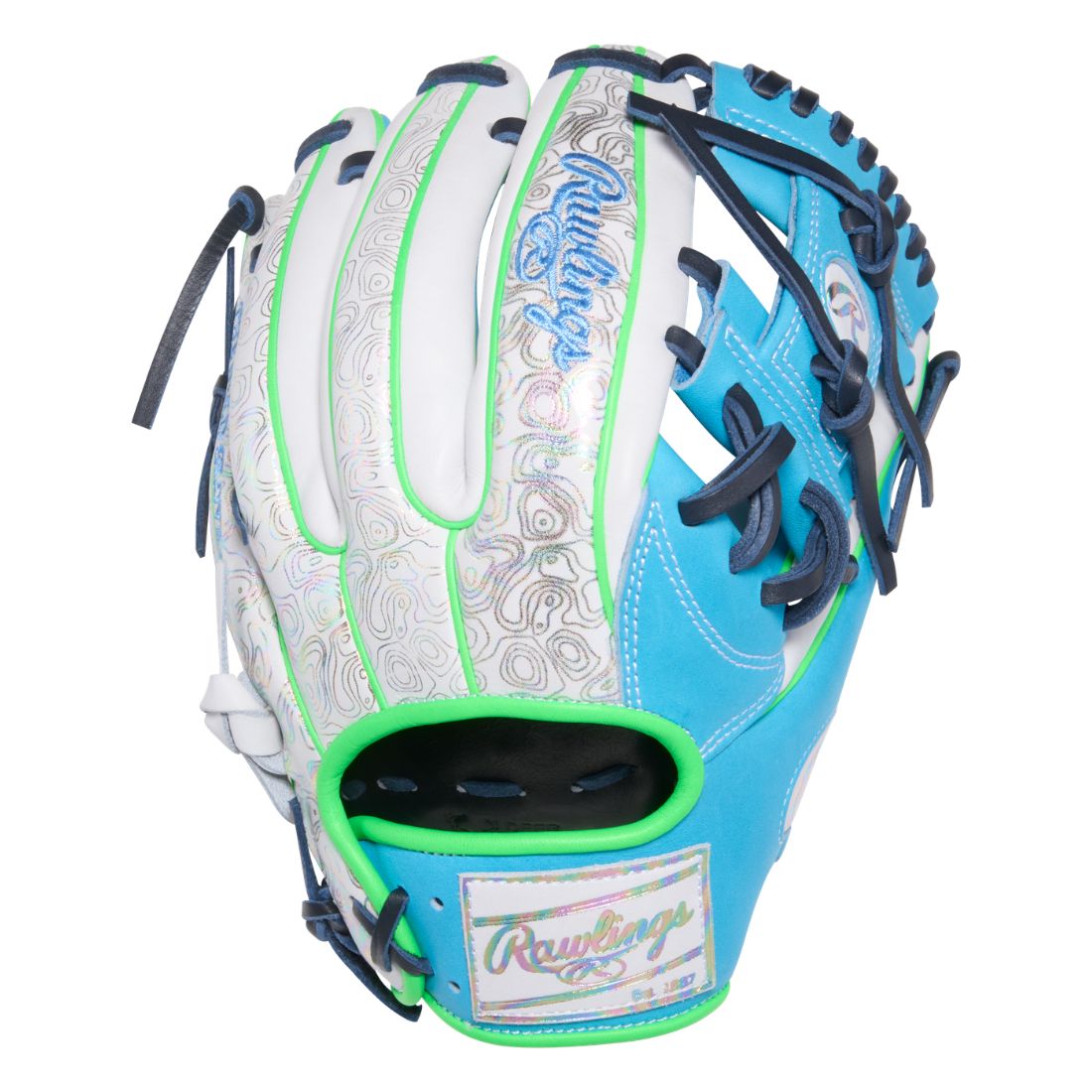 Rawlings Heart of the Hide PROR934-2CBW Color Sync 10.0 Baseball Glove grey/blue