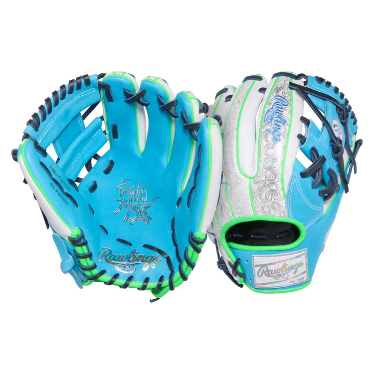 Rawlings Heart of the Hide PROR934-2CBW Color Sync 10.0 Baseball Glove grey/blue
