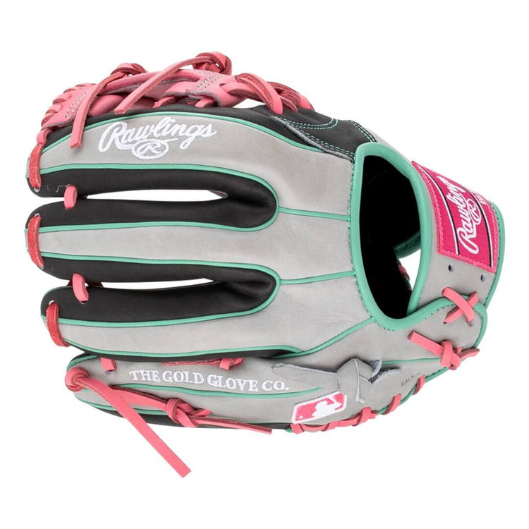 Rawlings Heart of the Hide PROR934-2DSP Baseball Glove black/grey/pink