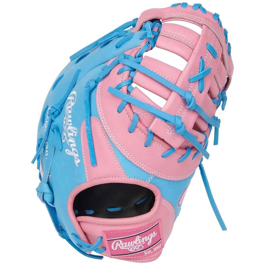 Rawlings Heart of the Hide PRORDCTU-10PCB First Base Mitt blue/pink