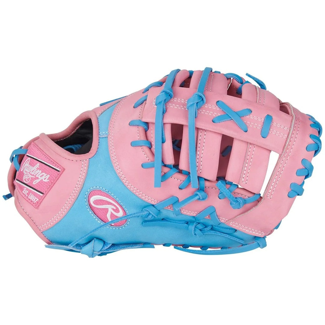 Rawlings Heart of the Hide PRORDCTU-10PCB First Base Mitt blue/pink