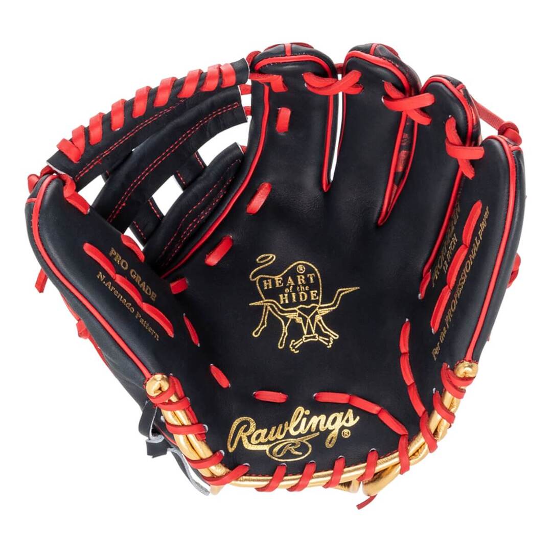 Rawlings Heart of the Hide PRORNA28N Baseball Glove black/red
