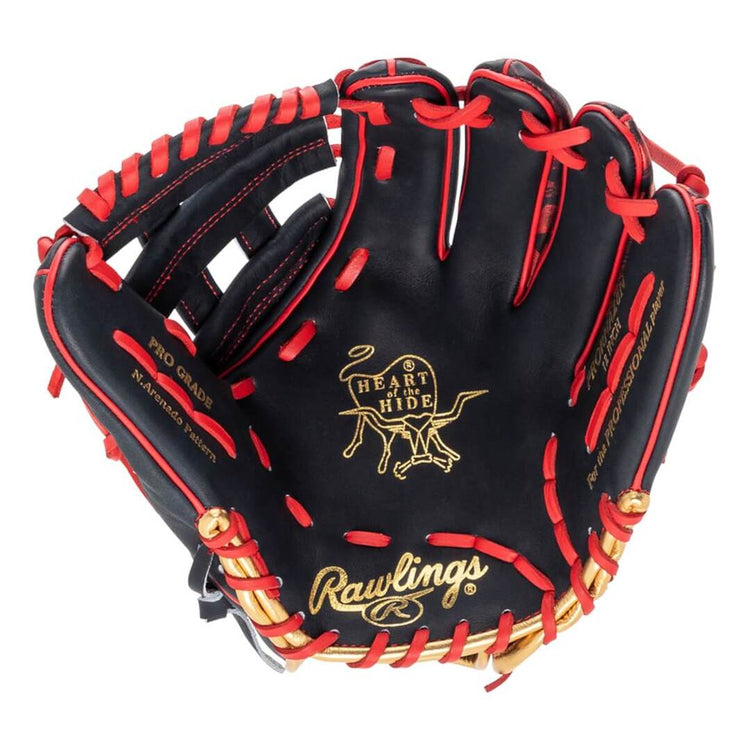 Rawlings Heart of the Hide PRORNA28N Baseball Glove black/red