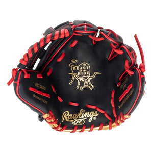 Rawlings Heart of the Hide PRORNA28N Baseball Glove black/red