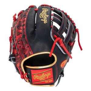 Rawlings Heart of the Hide PRORNA28N Baseball Glove black/red