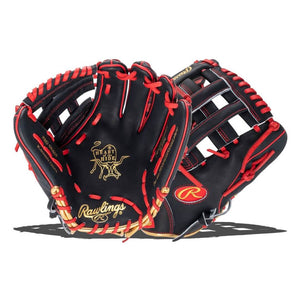 Rawlings Heart of the Hide PRORNA28N Baseball Glove black/red