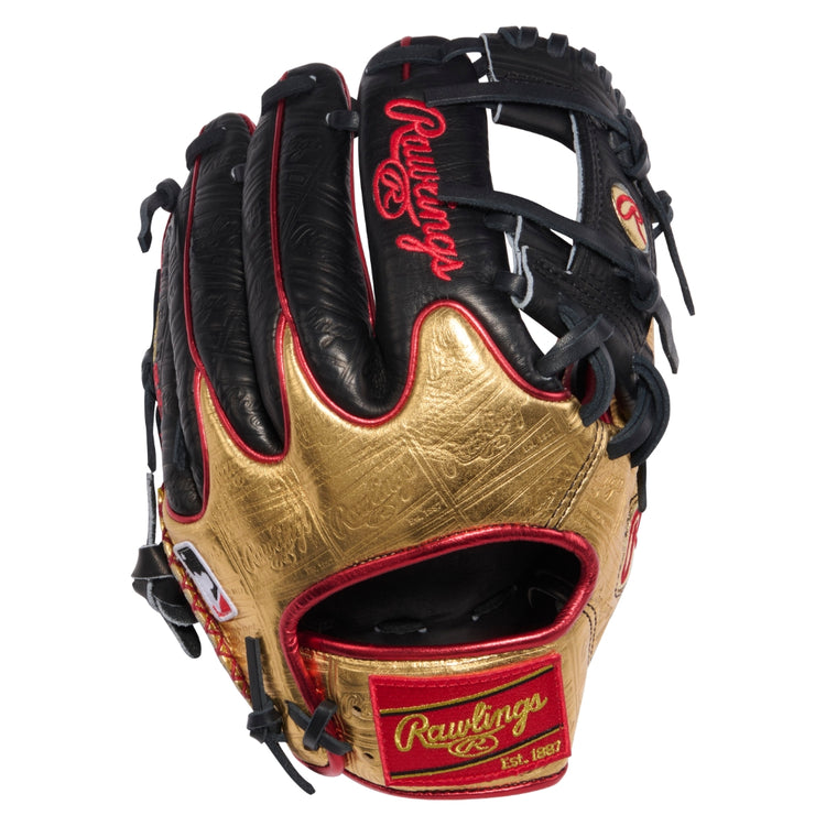 Rawlings Heart of Hide June GTMPRO-GOLDYX Baseball Glove gold/black/red