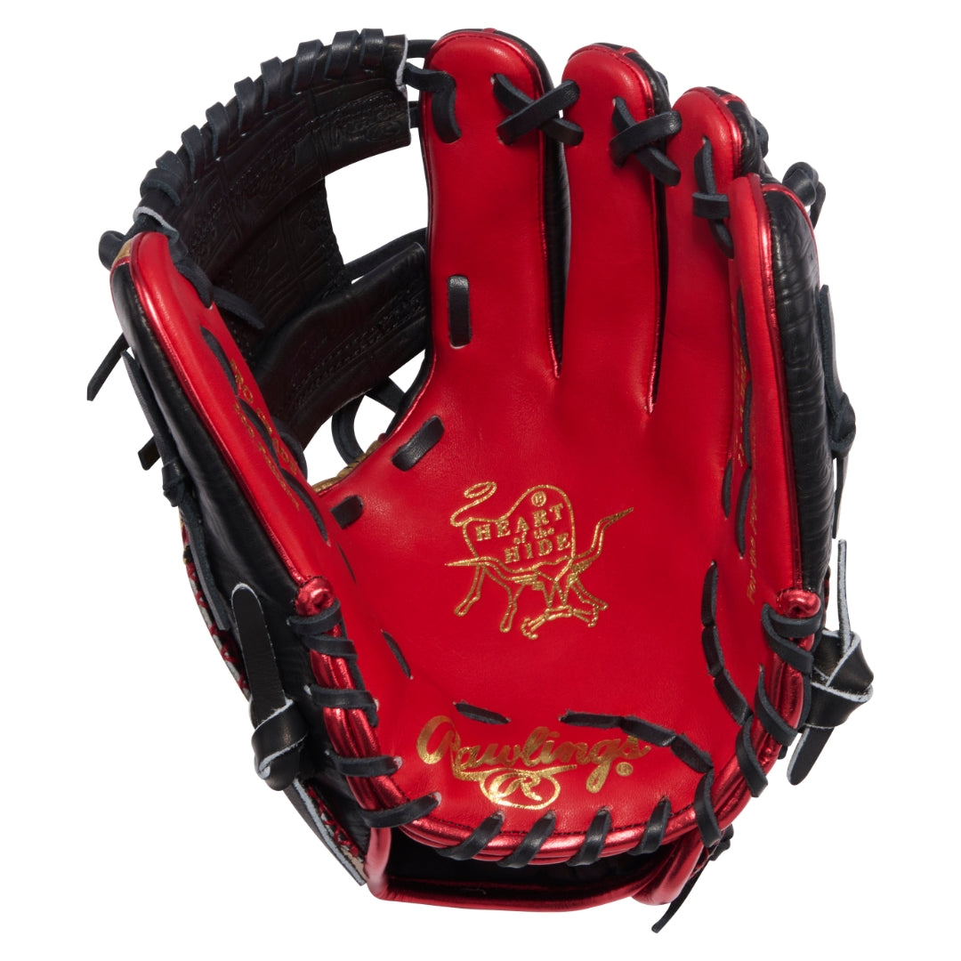 Rawlings Heart of Hide June GTMPRO-GOLDYX Baseball Glove gold/black/red