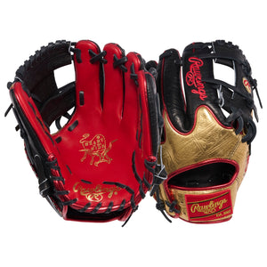Rawlings Heart of Hide June GTMPRO-GOLDYX Baseball Glove gold/black/red