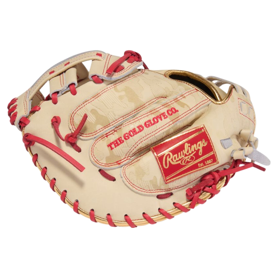 Rawlings Heart of the Hide PROCM33FP-24CS Softball Catcher's Mitt camel/red