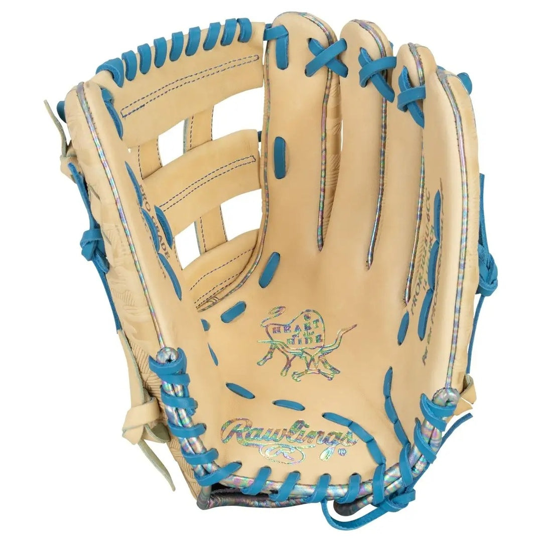 Rawlings Heart of the Hide PROR3028U-6CC Baseball Glove camel/blue
