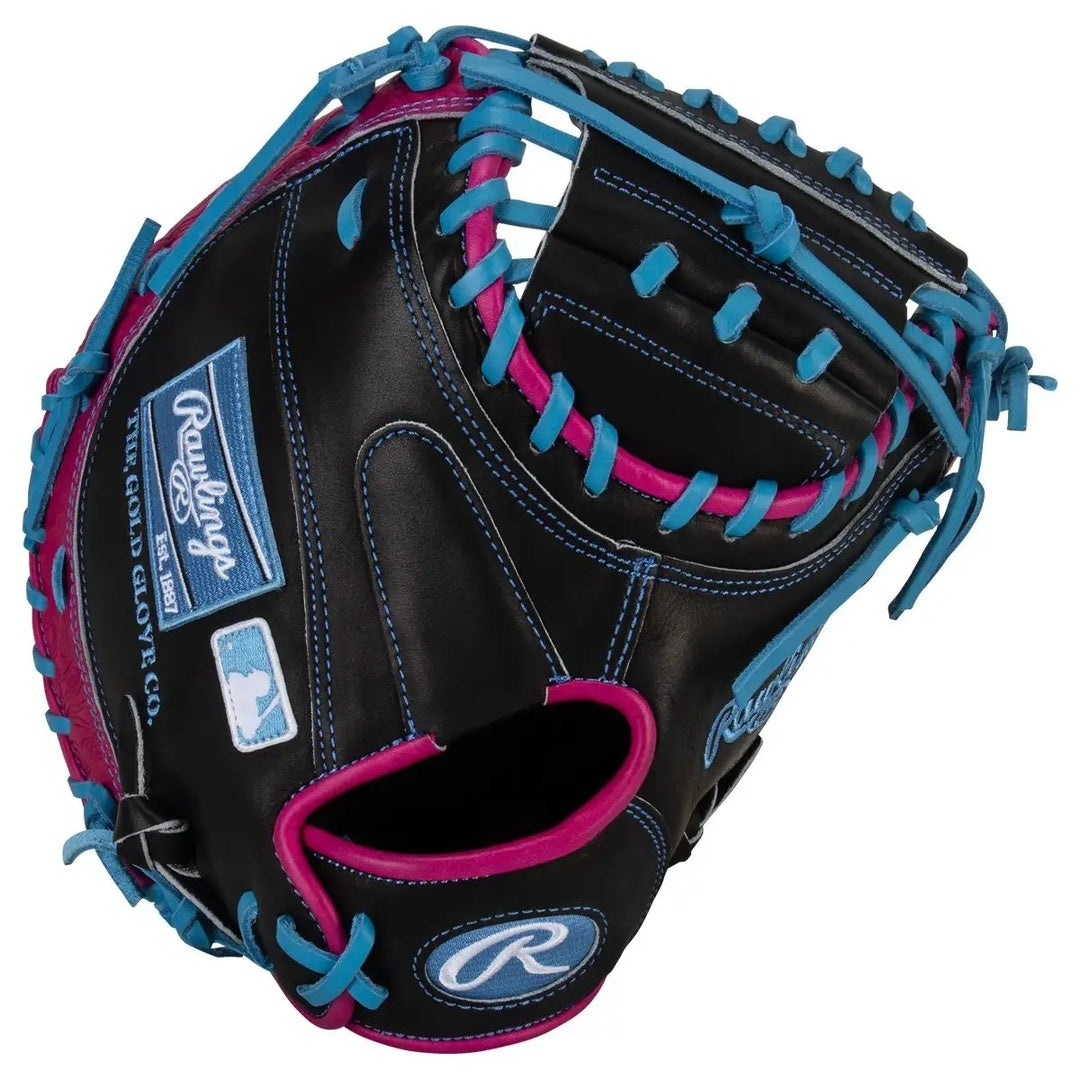 Rawlings Heart of the Hide PRORCM325U-23B Contour Fit Baseball Catcher's Mitt black/berry/blue