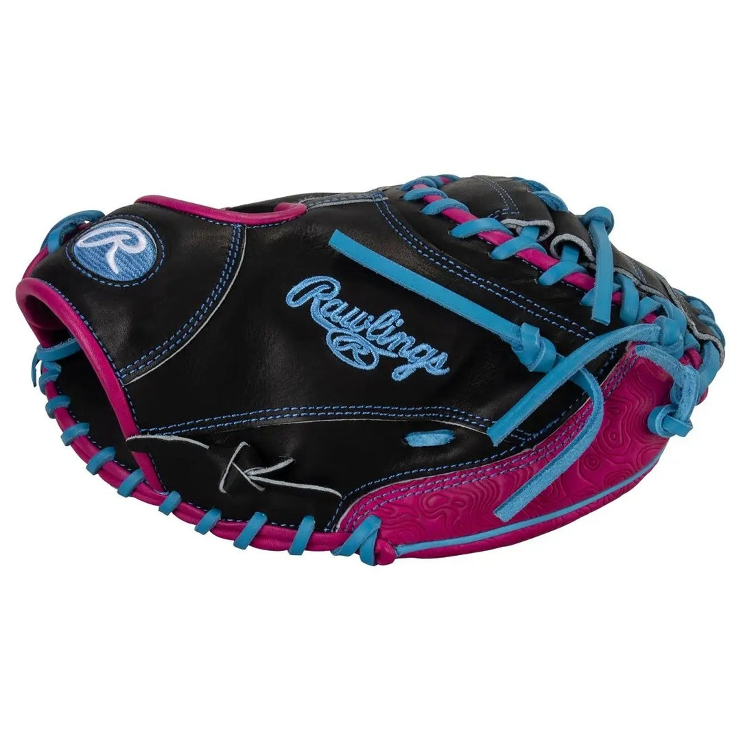 Rawlings Heart of the Hide PRORCM325U-23B Contour Fit Baseball Catcher's Mitt black/berry/blue