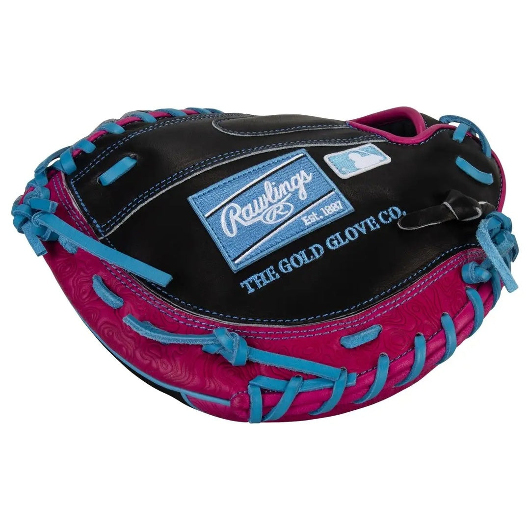 Rawlings Heart of the Hide PRORCM325U-23B Contour Fit Baseball Catcher's Mitt black/berry/blue