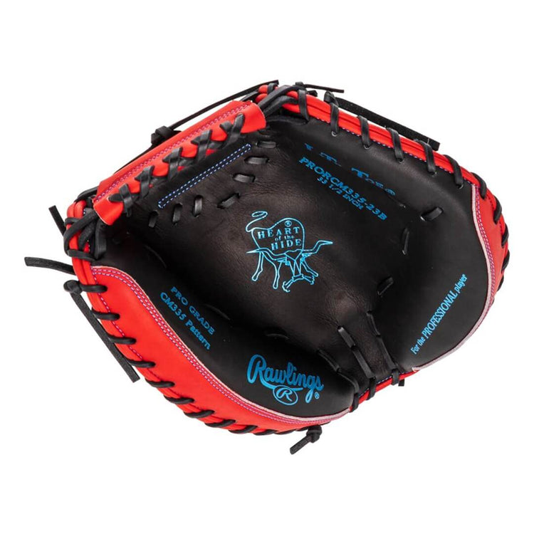Rawlings Heart of the Hide PRORCM335-23B Catchers Mitt black/red/splatter