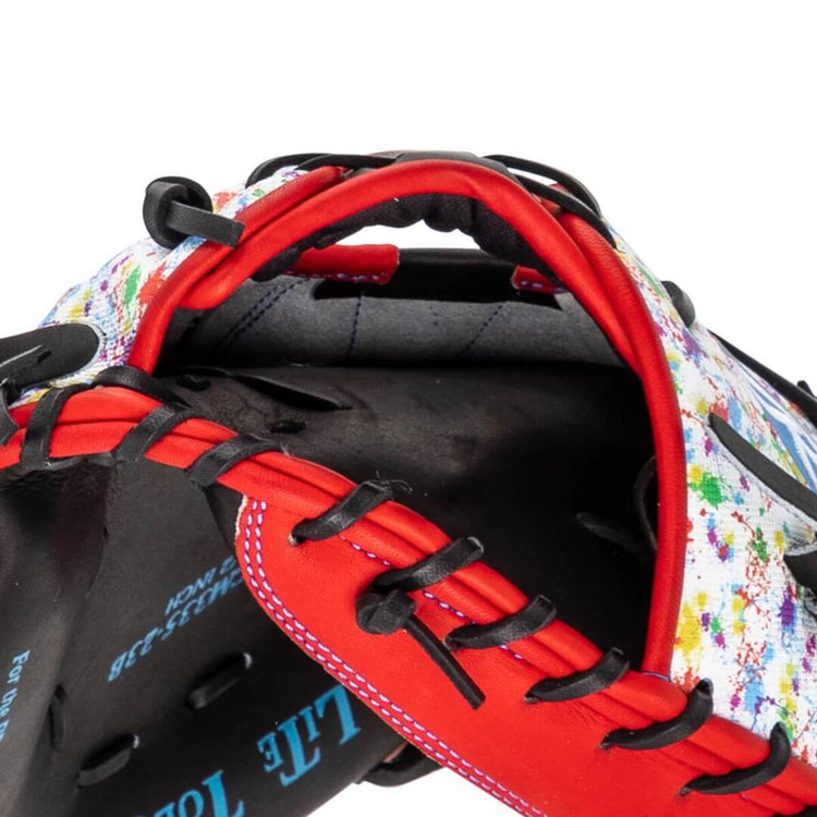 Rawlings Heart of the Hide PRORCM335-23B Catchers Mitt black/red/splatter