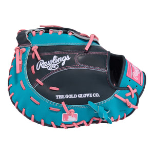 Rawlings Heart of the Hide PRORFM18-17N First Base Glove Navy/Teal/Pink