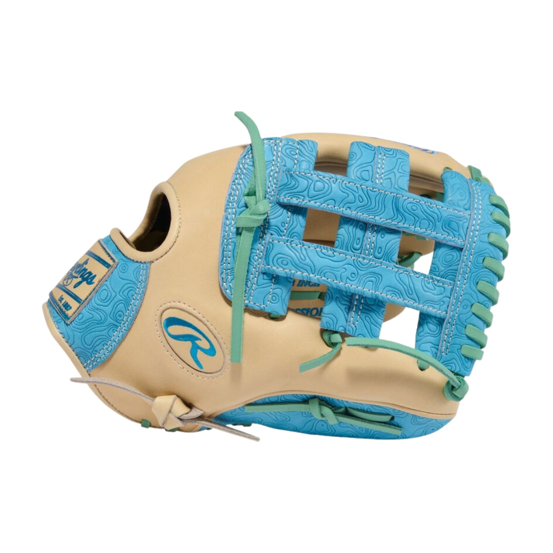 Rawlings Heart of the Hide PRORNA28CCBM Baseball Glove camel/blue/green