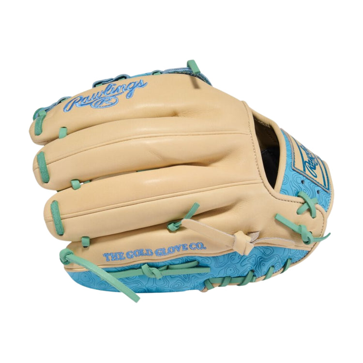 Rawlings Heart of the Hide PRORNA28CCBM Baseball Glove camel/blue/green
