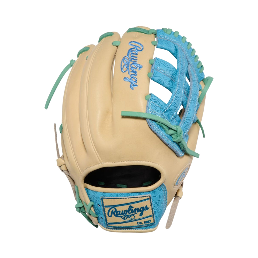 Rawlings Heart of the Hide PRORNA28CCBM Baseball Glove camel/blue/green