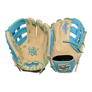 Rawlings Heart of the Hide PRORNA28CCBM Baseball Glove camel/blue/green