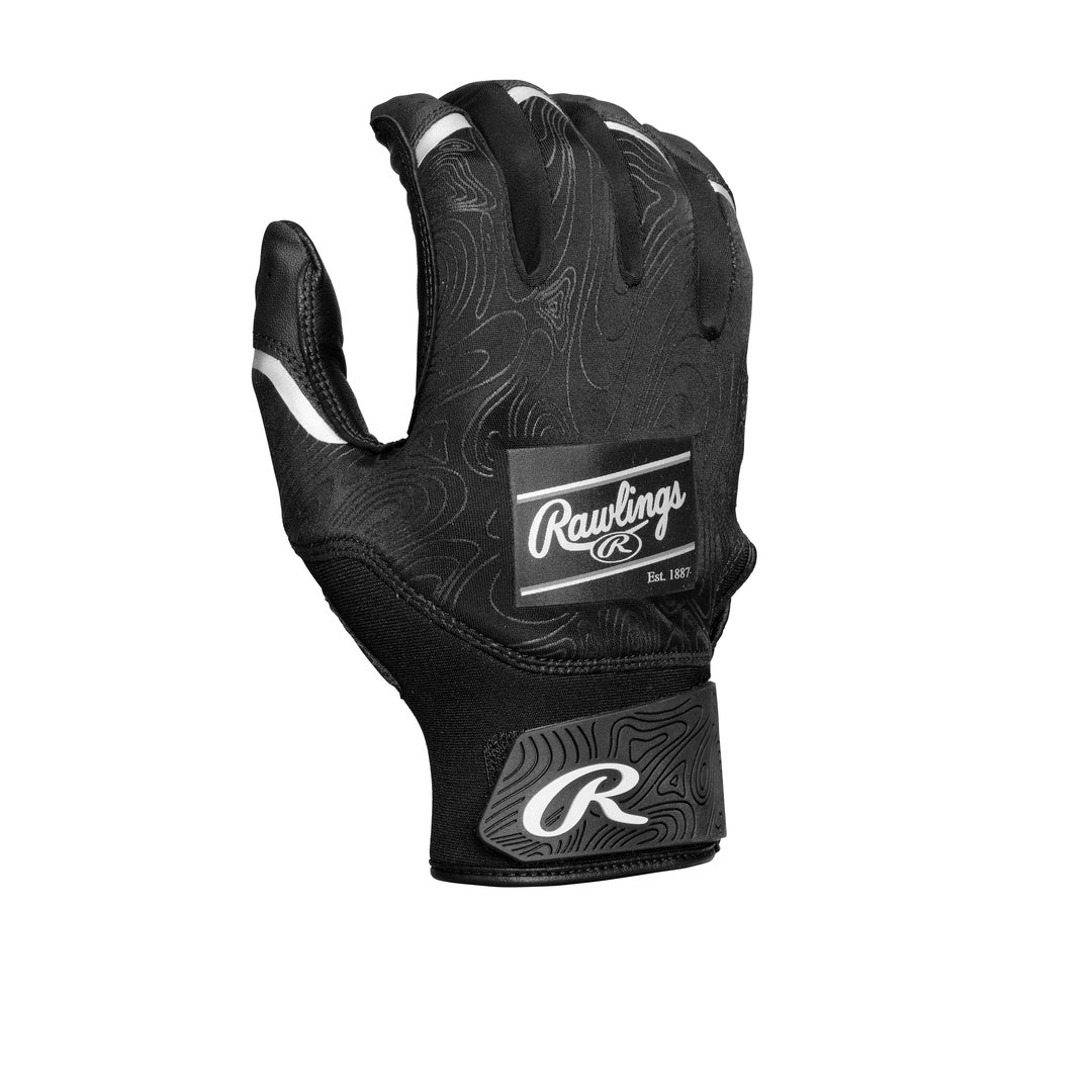 rawlings-junior-clout-batting-gloves-black black