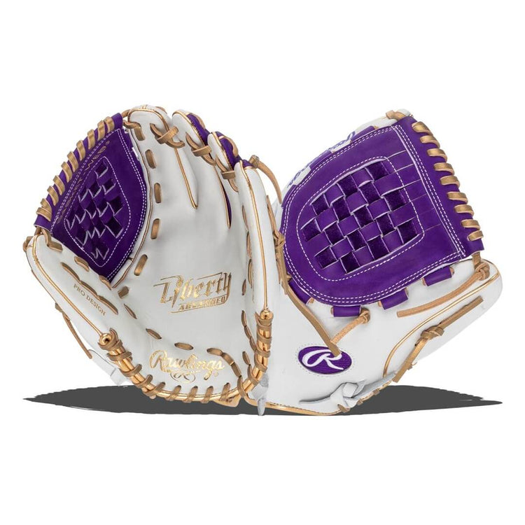 Rawlings Liberty Advanced RLA120-3WPUG Softball Glove white/purple