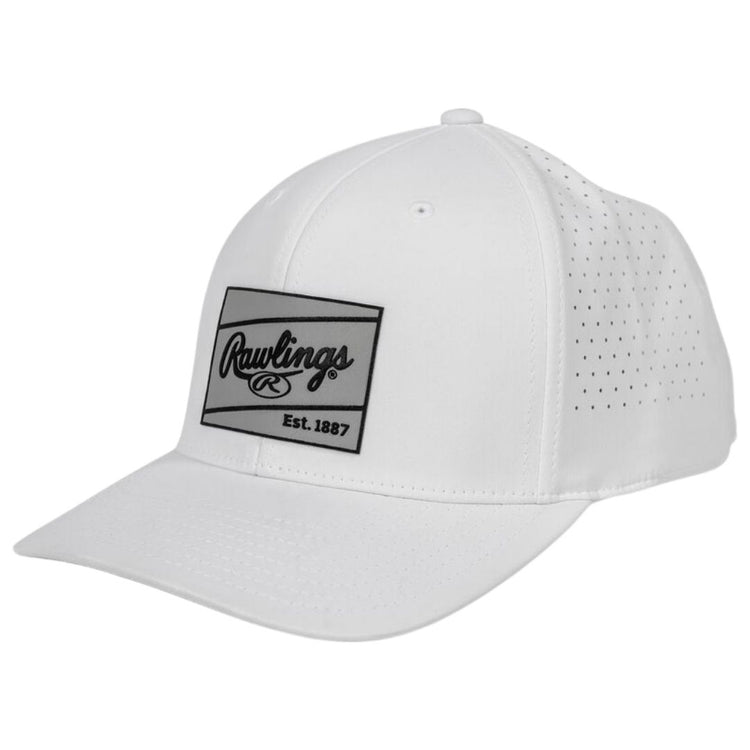 Rawlings Patch Performance Snapback Hat white