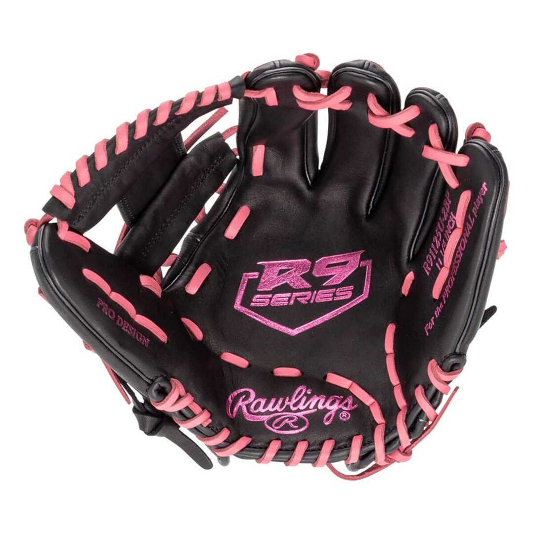 Rawlings R9 Contour R91125U-2BP Baseball Glove black/pink