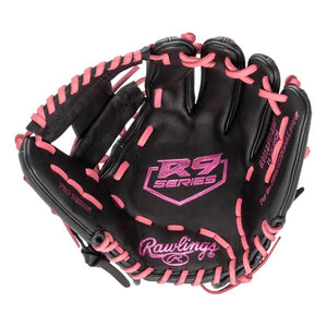 Rawlings R9 Contour R91125U-2BP Baseball Glove black/pink