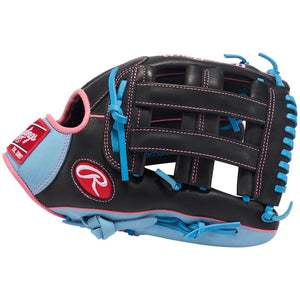 Rawlings R9 Series R93029-6BP Baseball Glove black/blue/pink