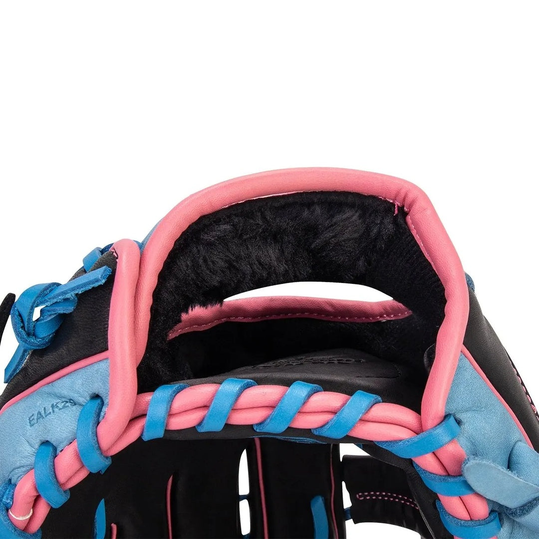 Rawlings R9 Series R93029-6BP Baseball Glove black/blue/pink