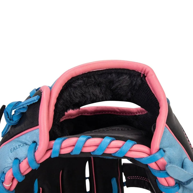 Rawlings R9 Series R93029-6BP Baseball Glove black/blue/pink