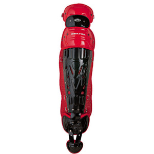 Rawlings Senior Velo 2.0 LGVEL Catcher's Leg Guards Black/Red