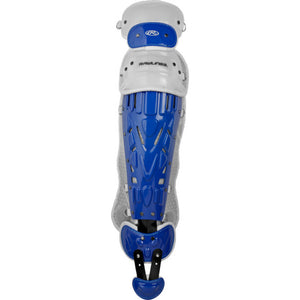 Rawlings Senior Velo 2.0 LGVEL Catcher's Leg Guards Royal/White