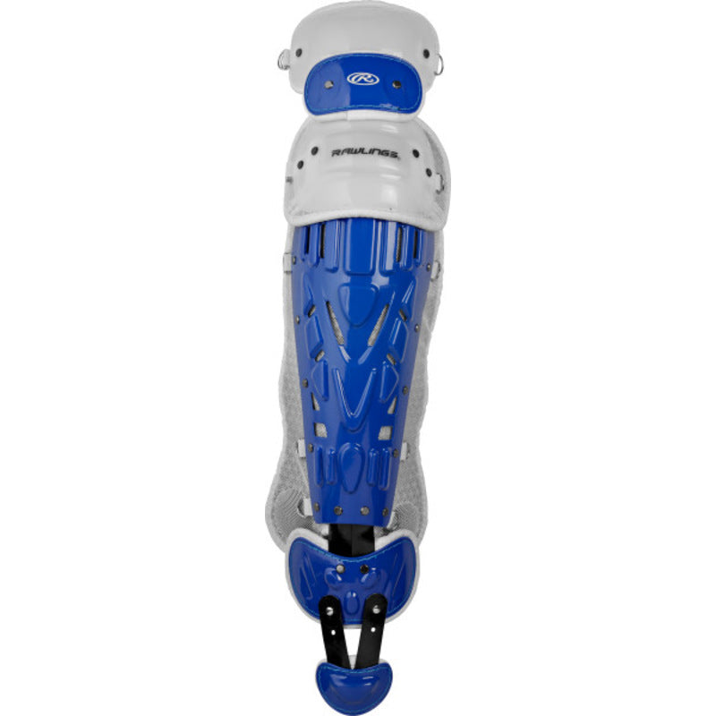 Rawlings Senior Velo 2.0 LGVEL Catcher's Leg Guards Royal/White