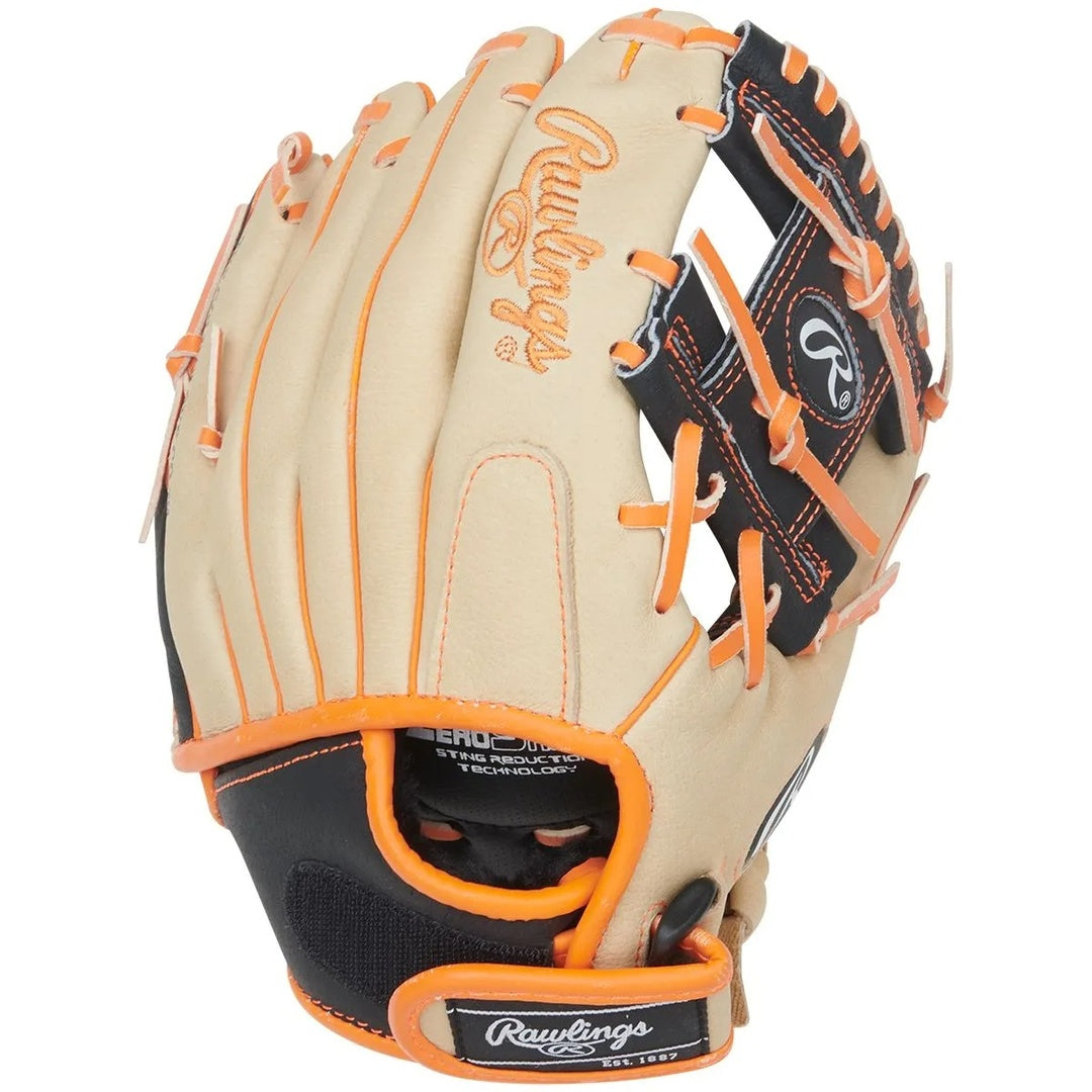 Rawlings Sure Catch SC100JH Holliday Baseball Glove camel/black/orange