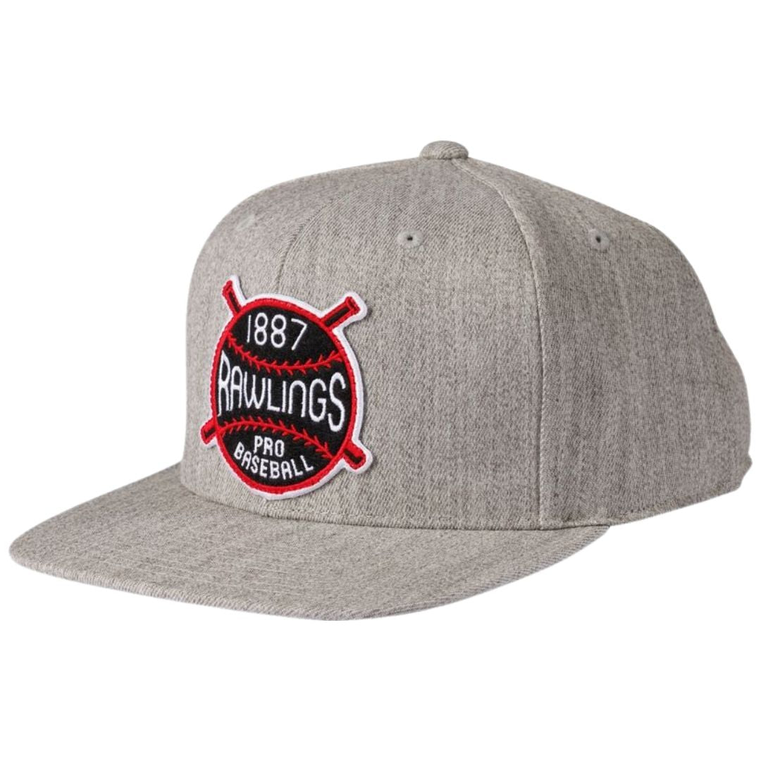 Rawlings Vintage Snapback Hat grey