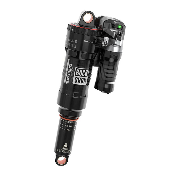 RockShox, Super Deluxe Flight Attendant, Rear shock, 185x55, Shaft Eyelet: Trunnion, Body Eyelet: Standard, 0Neg/0Pos Token, Reb55/Comp37, Lockout6, Trek Fuel EX 2023+