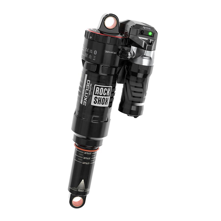 RockShox, Super Deluxe Flight Attendant, Rear shock, 185x55, Shaft Eyelet: Trunnion, Body Eyelet: Standard, 0Neg/0Pos Token, Reb55/Comp37, Lockout6, Trek Fuel EX 2023+