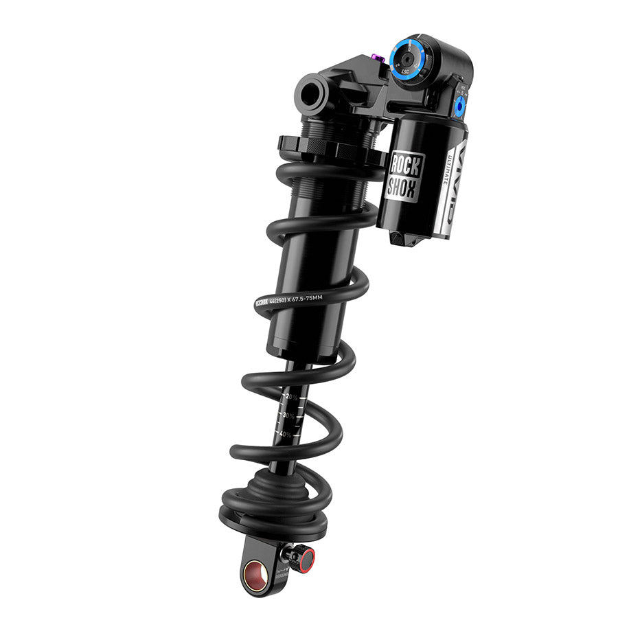 RockShox, Vivid Coil Ultimate DH D1, Rear shock, 250x75, Shaft Eyelet: Standard, Body Eyelet: Standard, Reb55/Comp34, Neck Valve5