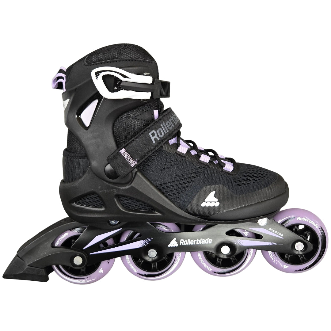 Rollerblade Women's Macroblade 84 Inline Rec Skate Black/Lavender