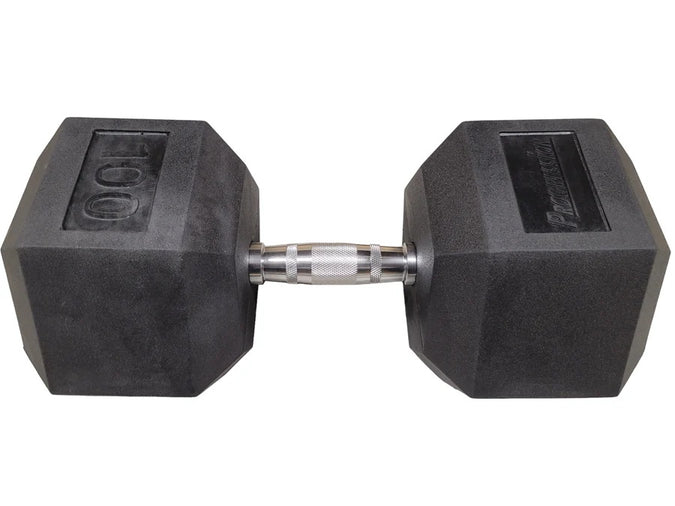 Progression Rubber Hex Dumbbells 100 lbs