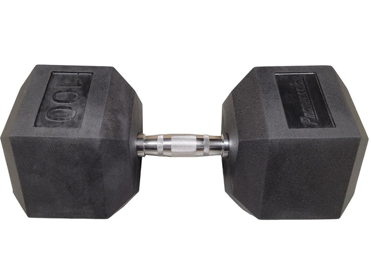 Progression Rubber Hex Dumbbells 100 lbs