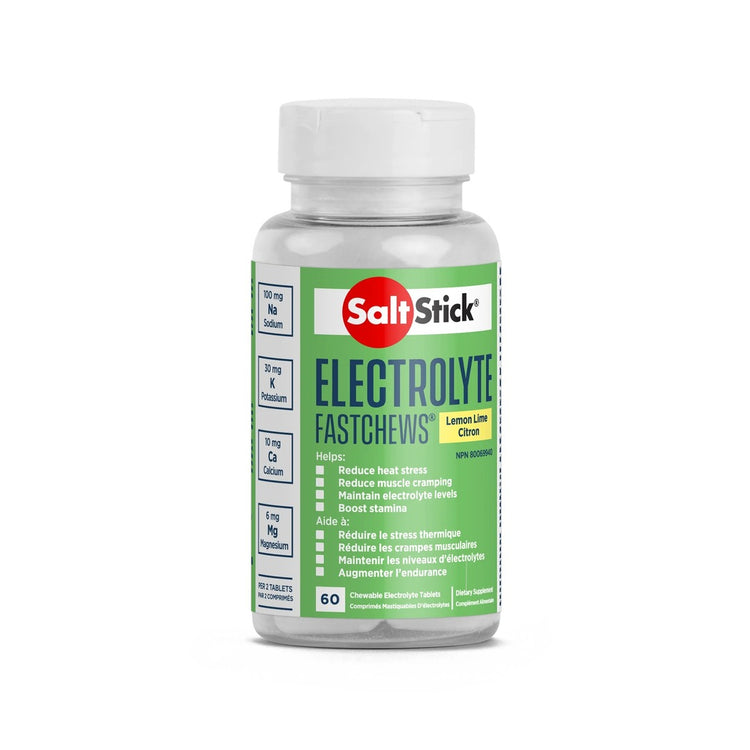 SaltStick Electrolyte Fastchews 60 Tablet Bottle lemon lime