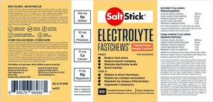 SaltStick Electrolyte Fastchews 60 Tablet Bottle tropical mango