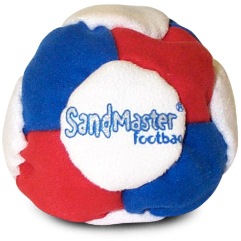 Sandmaster Footbag Hacky Sack white blue red